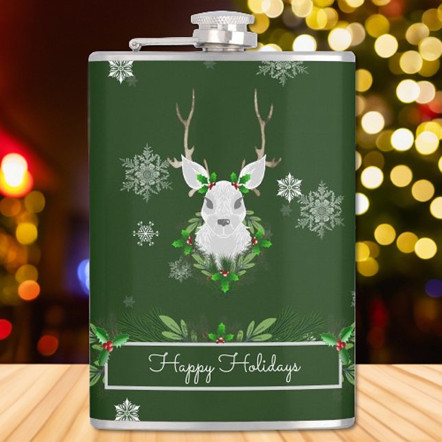 Cantil Green Reindeer Flask (Green Reindeer Flask)