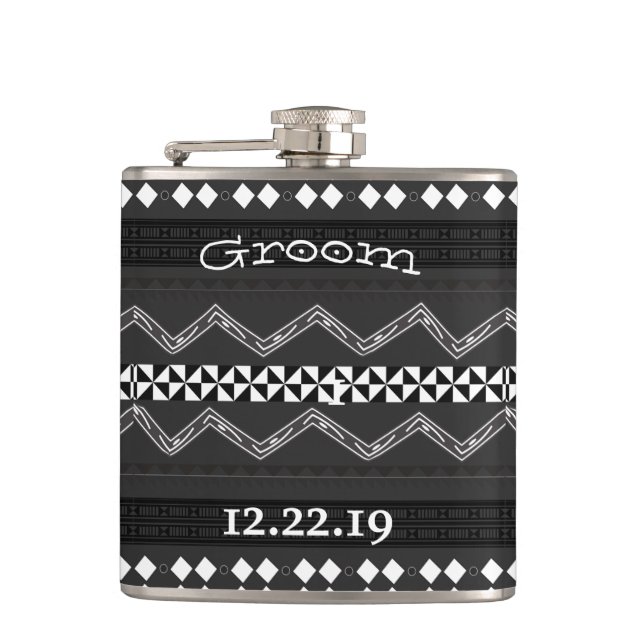 Cantil Groom Flask Mustache (Frente)