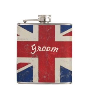 Cantil Groom Flask UK Vintage Flag