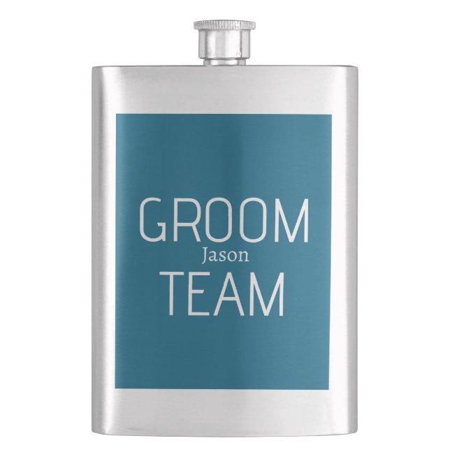 Cantil groomsman bold groom team gray blue white bachelor (Frente)