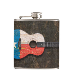 Cantil Guitarra acústica riscada e vestida da bandeira d