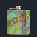 Cantil Hawaii Flower Hula Vintage - Gráfico Floral<br><div class="desc">Colagem Hula Colorida do Havaí - Esta imagem é um design gráfico de arte de flores e palmeiras do Havaí. A colagem botânica é sobre a cor da ilha tropical.</div>