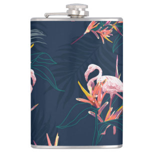 Cantil Hawaiian Flamingo: Trabalho de arte Tropical Vinta