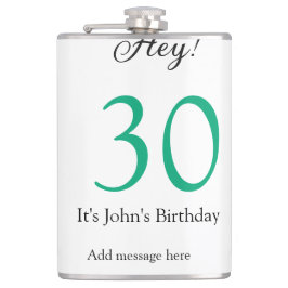 Cantil Hey it's 30th birthday green black bold letter nam