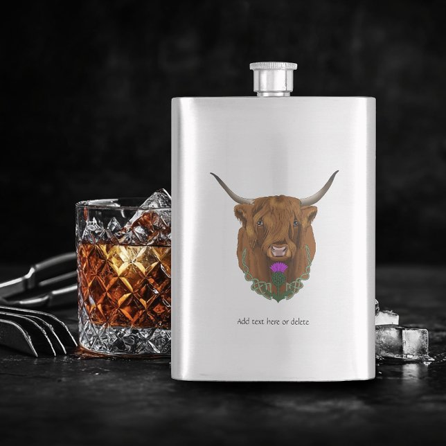 Cantil Highland Scottish Cow Purple Celular Knot Work (Criador carregado)