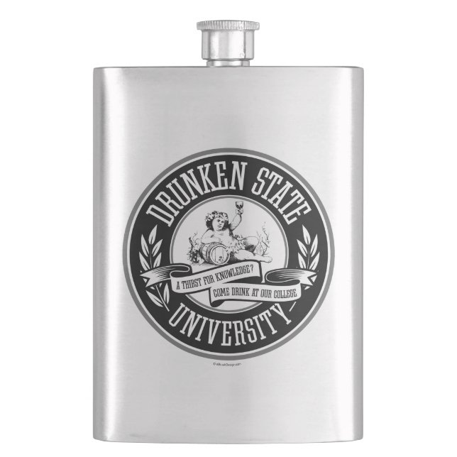 Cantil Hip Flask da Universidade Estadual Bêbado (Frente)
