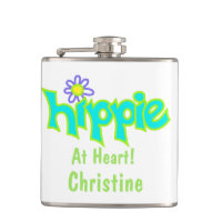 Hippie no Nome Personalizado da Arte Turquesa do C