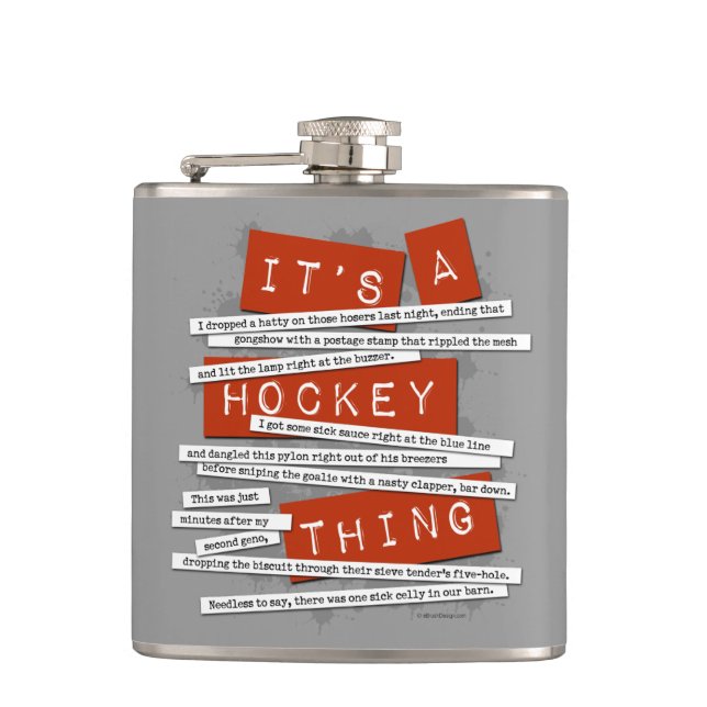 Cantil Hockey Slang Hip Flask (Frente)
