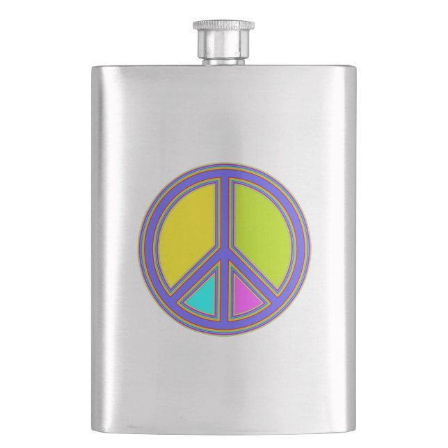 Cantil holiES - sinal colorido PEACE + suas ideias (Frente)