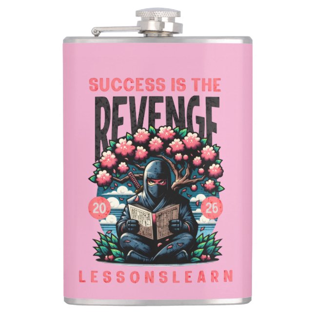 CANTIL  HOME SUCCESS REVENGE LESSONS LEARN VINYL FLASK  (Frente)