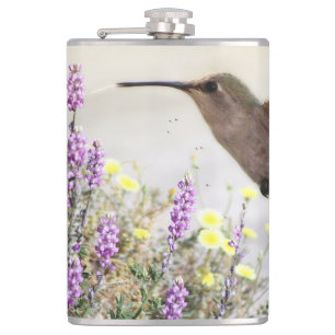 Cantil Hummingbird e flores silvestres Arte digital