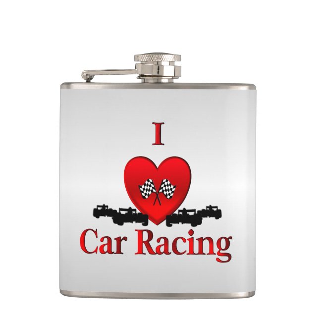 Cantil I Heart Car Racing Silver (Frente)