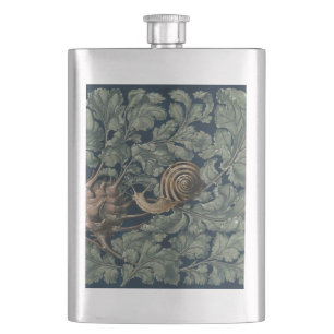 Cantil Ilustração Antiga de Caracol Botânico Art Nouveau
