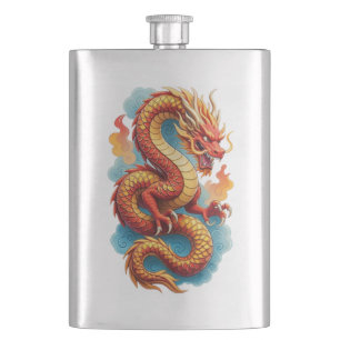 Cantil Ilustração Fiery do Dragão Vermelho Chinês-67561