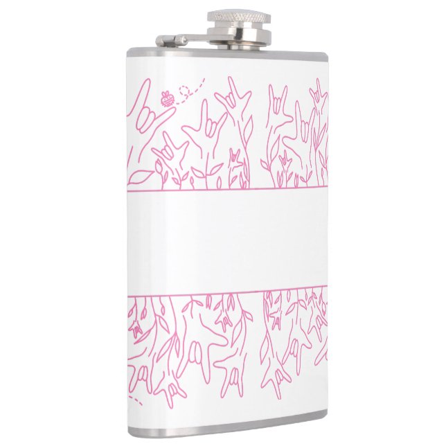 Cantil ILY Bloom - Design ASL de Nome Personalizado (Direita)