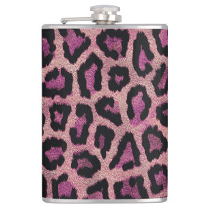 Cantil Impressão Animal Preto-Leopardo Cor-de-Rosa