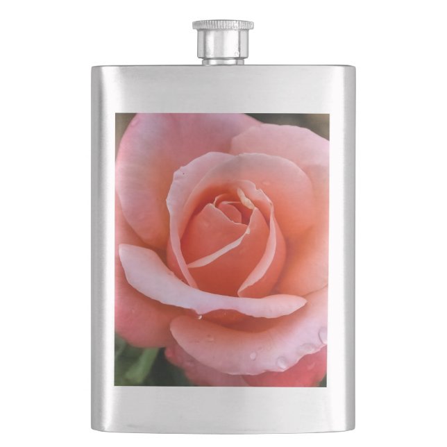 Cantil Impressão de Arte Botânica Rosa Romântica (Frente)