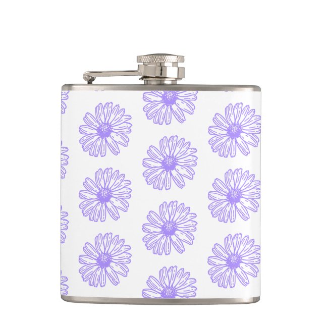 Cantil Impressão de Flor de Daisy Purple Pastel, Hippie F (Frente)