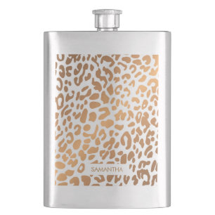 Cantil Impressão dourado do leopardo