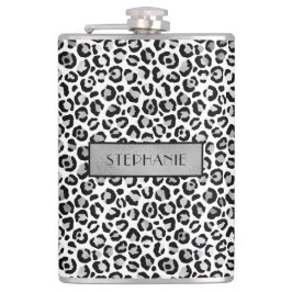 Cantil Impressão Leopardo Chic Silver Personalizada
