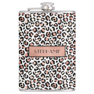 Cantil Impressão Leopardo Dourada de Rosa Chic Personali