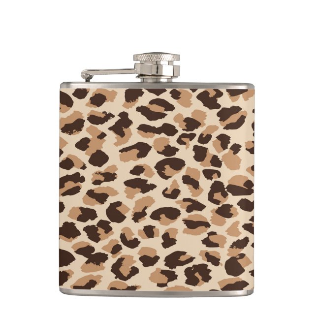 Cantil Impressão Safari Leopardo Flask (Frente)
