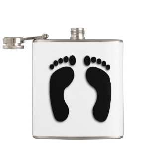 Cantil Impressões de Pés-Bare