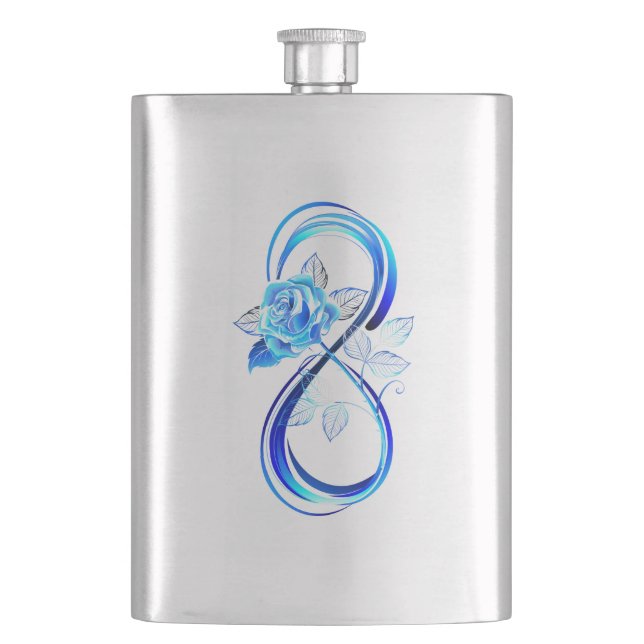 Cantil Infinidade brilhante com rosa azul (Frente)