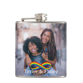 Cantil Infinito Rainbow Favor Add Photo Gay Wedask Flask