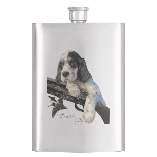 Cantil Inglês Setter, cachorrinho fofo Coffee Mug Flask (Frente)