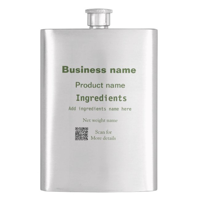 Cantil Ingredientes adicionam nome do produto ponderador  (Frente)