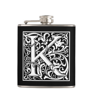 Cantil Inicial decorativa "K" da letra
