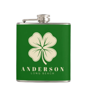 Cantil Irish Lucky Four Folheto com Nome Vinil Verde