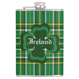 Cantil Irish National Tartan, Shamrock Personalizar nome
