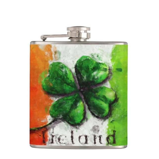 Cantil Irish Watercolor Ireland Clover/Flag (Frente)