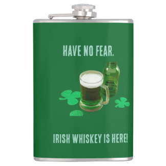 Cantil Irish Whiskey Is Here Vinyl Wrapped Flask