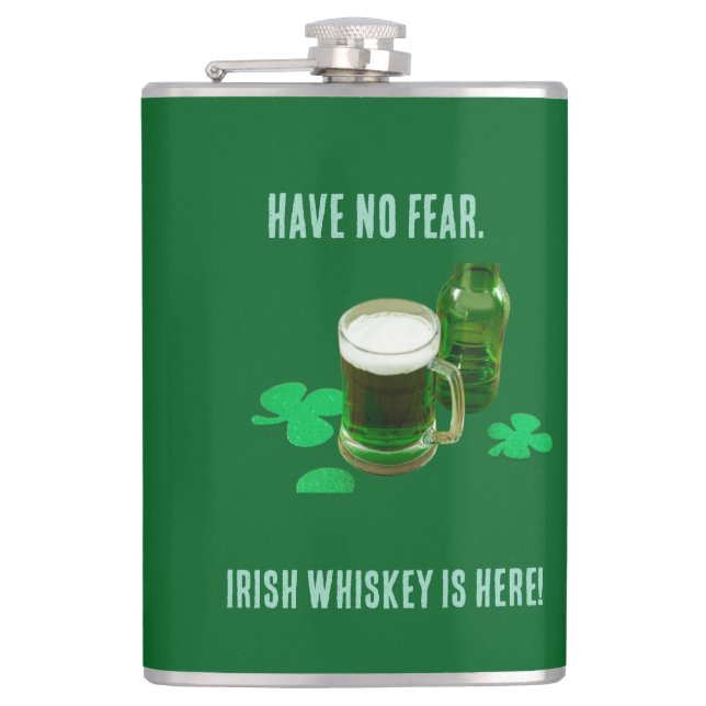 Cantil Irish Whiskey Is Here Vinyl Wrapped Flask (Frente)