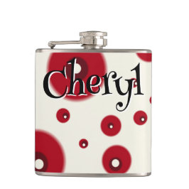 Cantil Ivory Red Dots Funky Whimsical Circle Pattern 