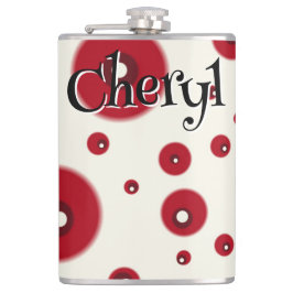 Cantil Ivory Red Dots Funky Whimsical Circle Pattern 