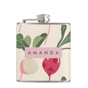 Cantil Jardim de Rabanete Pastel Caprichoso Personalizado