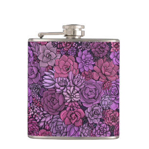 Cantil Jardim de sucata em rosa e violeta