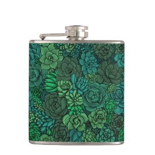 Cantil Jardim suculento em verde