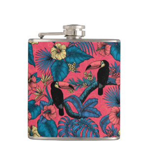 Cantil Jardim tucano em vermelho e azul