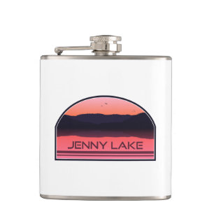 Cantil Jenny Lake Grand Teton National Park Red Sunrise