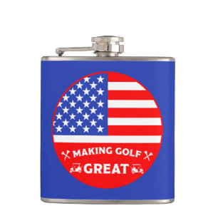 Cantil Jogador de golfe americano engraçado
