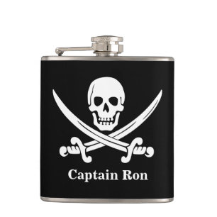 Cantil Jolly Rogers Pirata Capitão Licor Personalizado