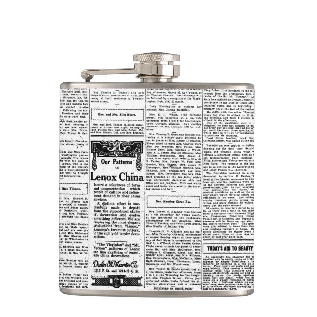 Cantil Jornal preto & branco velho, anúncio retro do (Frente)