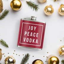 Joy Peace Vodka | Feriado vermelho e branco engraç