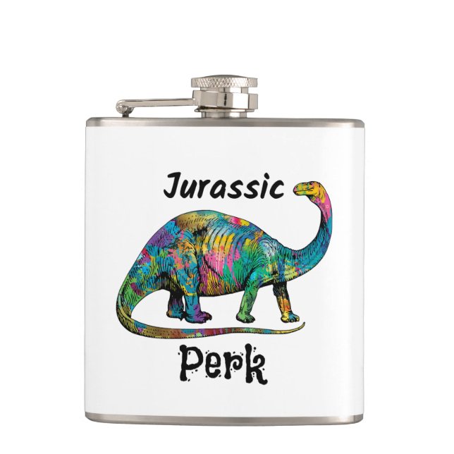 Cantil Jurassic Perk Dinossauro Colorido Branco (Frente)