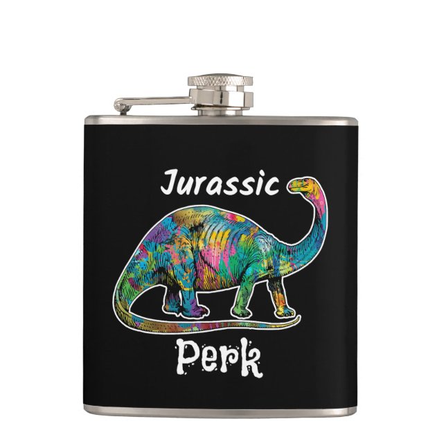 Cantil Jurassic Perk Dinossauro Colorido Preto (Frente)